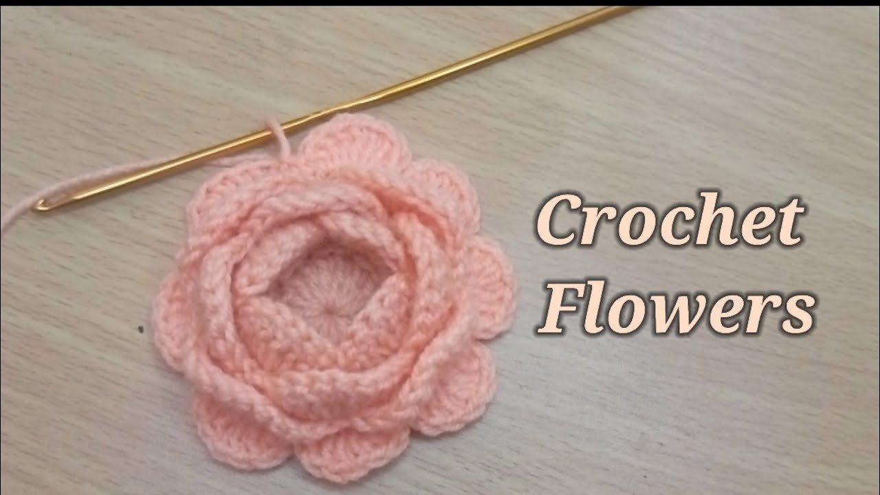 Crochet flower. how to make crochet flower by @CrochetFlowers275