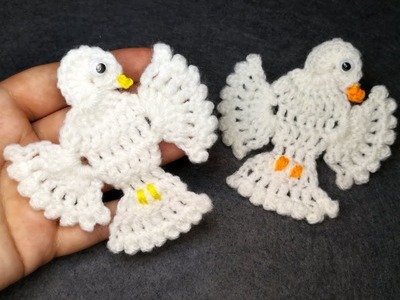 Crochet for Left Handed How to do a dove Easy Project for Beginners