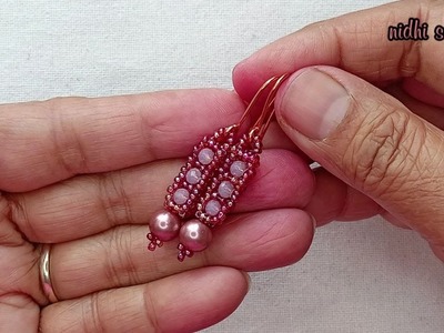 Cubicles, Cute & Easy Crystal Earrings.Jewelry making Tutorial.Aretes diy