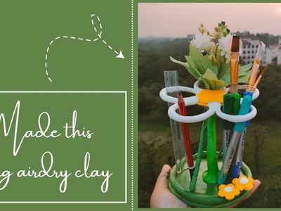 DIY Clay Penstand | diy clay brush stand