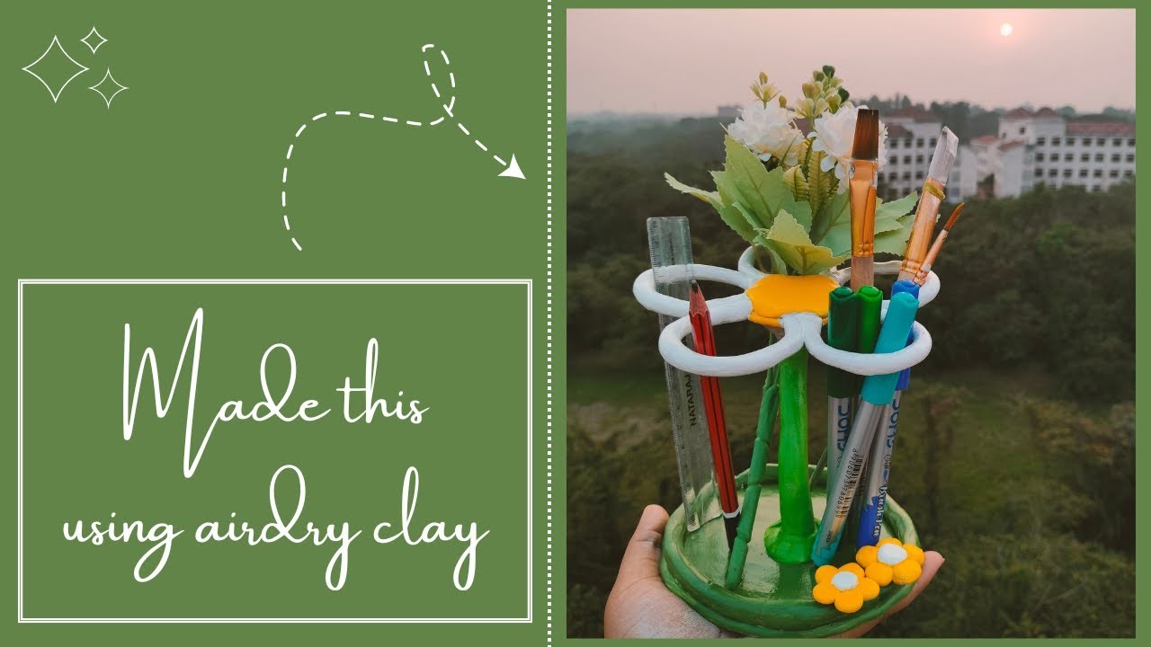 DIY Clay Penstand | diy clay brush stand