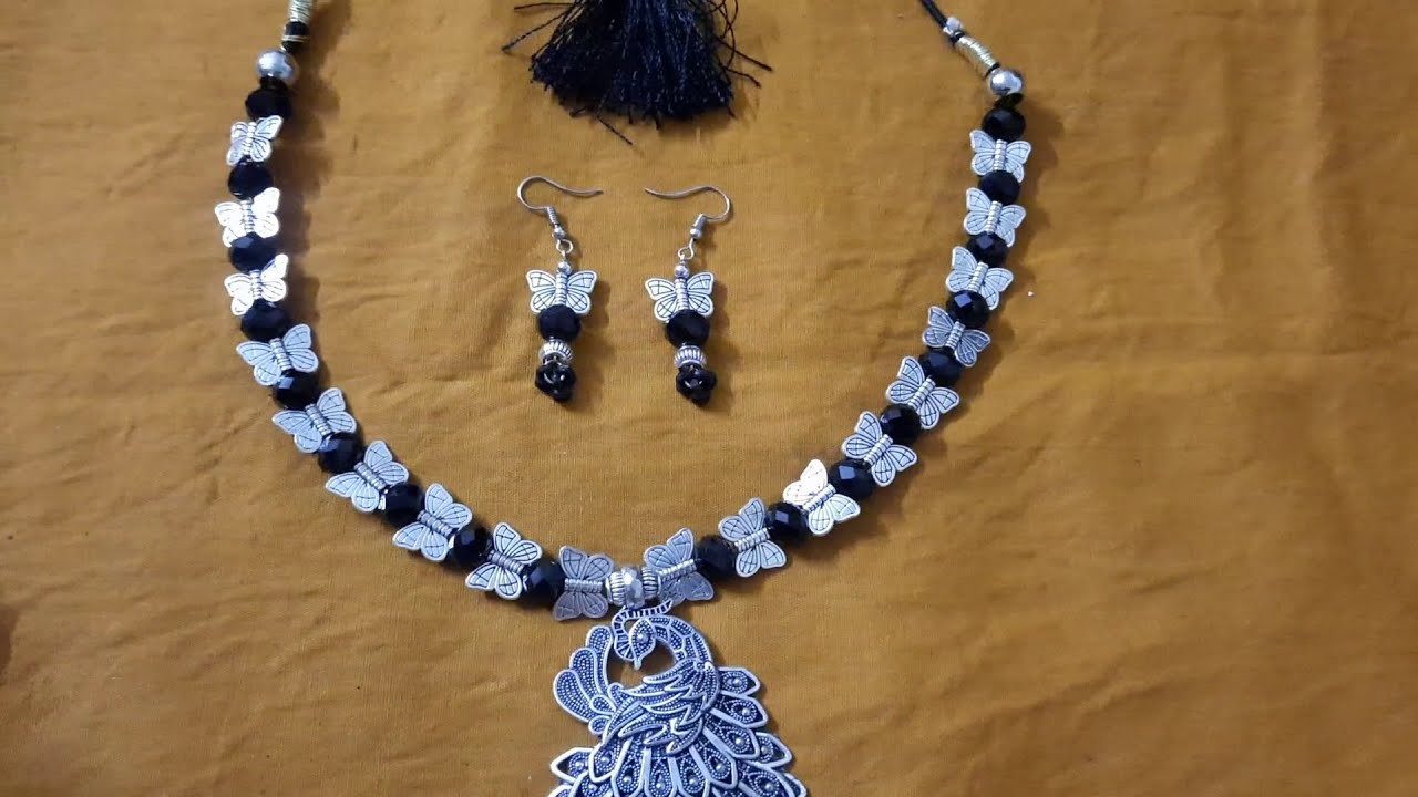 DIY Earring and Necklace making | Fancy Jewelry making at home | Handmade Earring and Necklace