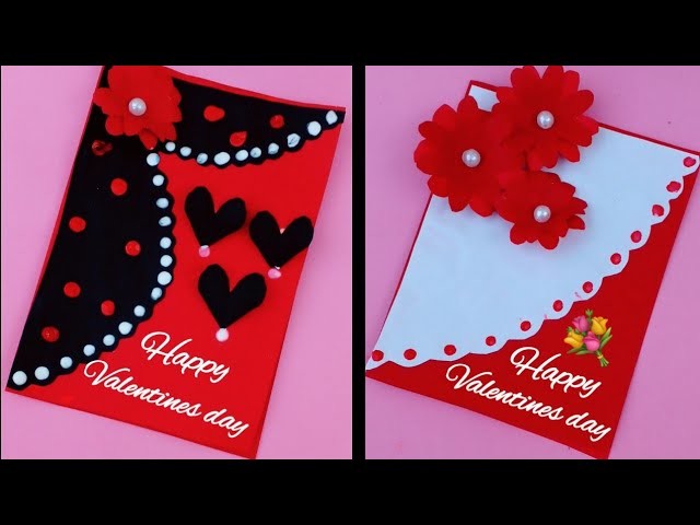 DIY-Happy Valentines Day Card. Handmade Card for Valentines Day. Beautiful Valentines Day Card
