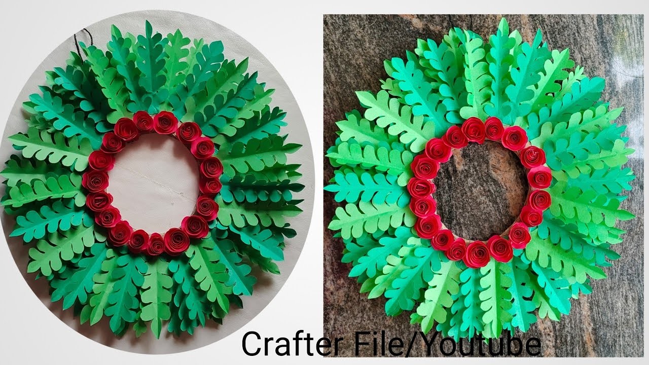 Diy -Paper Flower Wall Hanging -Easy Paper Flower Wall hanging- Home Decor - Handmade craft