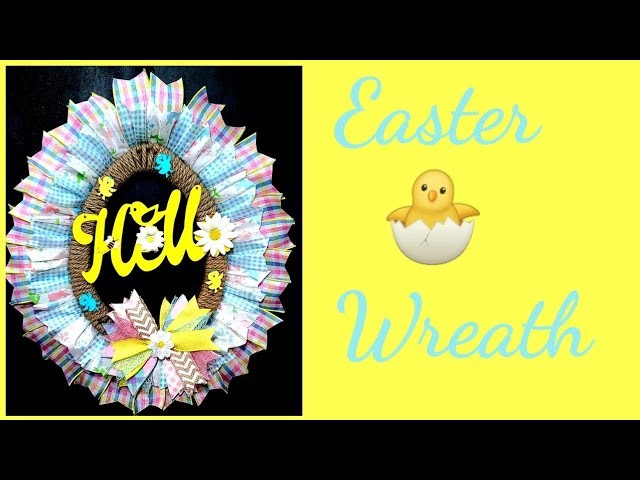 Easter Egg Farmhouse Wreath Dollar Tree Tutorial DIY Crafts Spring Decor Crafting With Ollie
