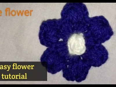 Easy crochet flower || flower tutorial for beginners || how to crochet || kintting with Asifa
