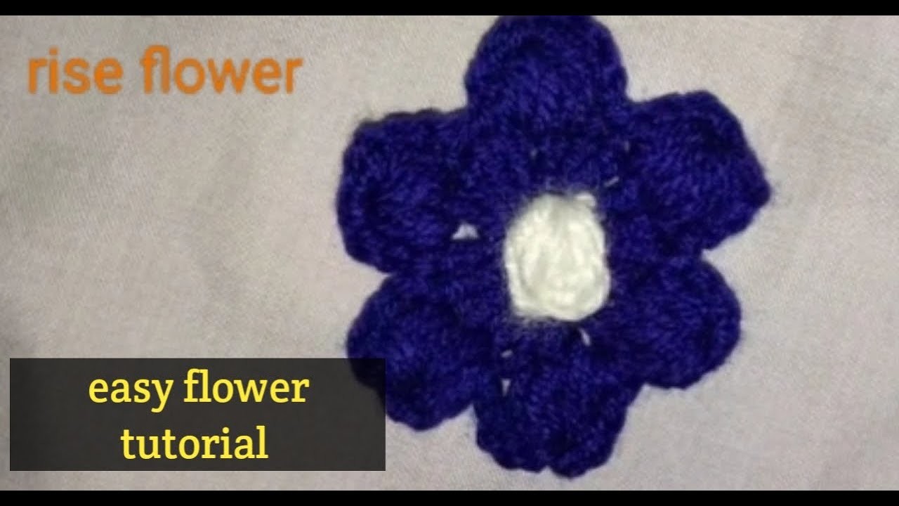 Easy crochet flower || flower tutorial for beginners || how to crochet || kintting with Asifa