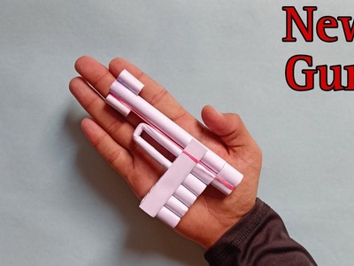 EASY- New paper Gun | How to make paper gun that shoots Paper bullets | paper gun origami