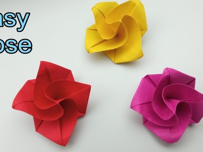 Easy Origami Rose Making. Easy Origami