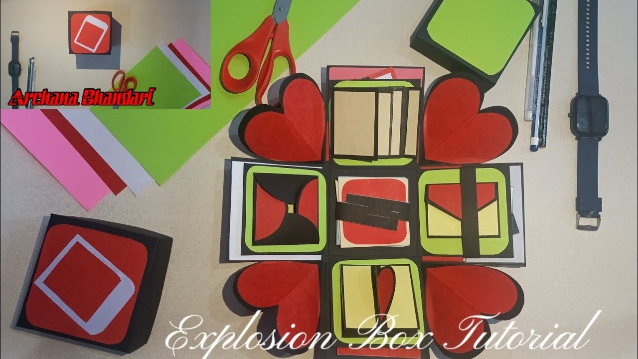 Explosion Box Tutorial || Handmade Explosion Bor for Beginners - Archana Bhandari