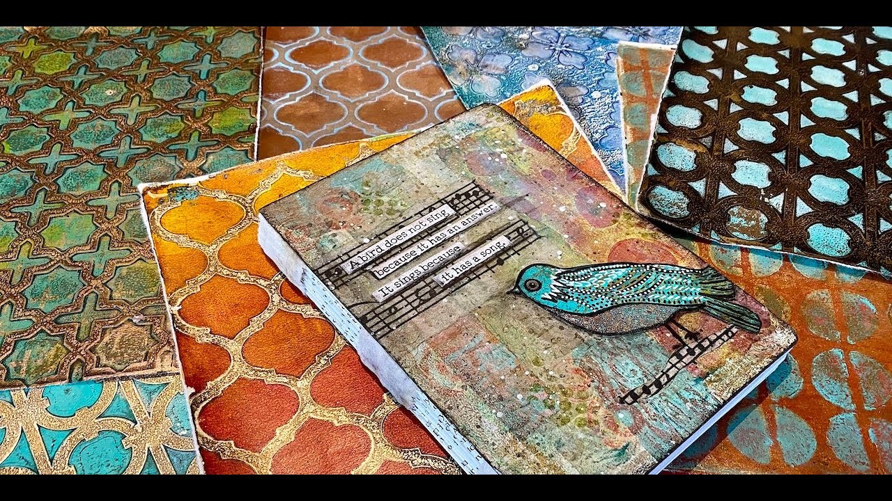 Gel Printing Basics:  Using My New Stencils to Create Collage Papers