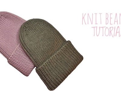 How to knit a beanie with circular needles.STEP by STEP knitting pattern