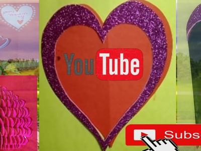 How to make 2 Beautiful Valentine's day card.Handmade Valentine's day card making.For Boyfriend.