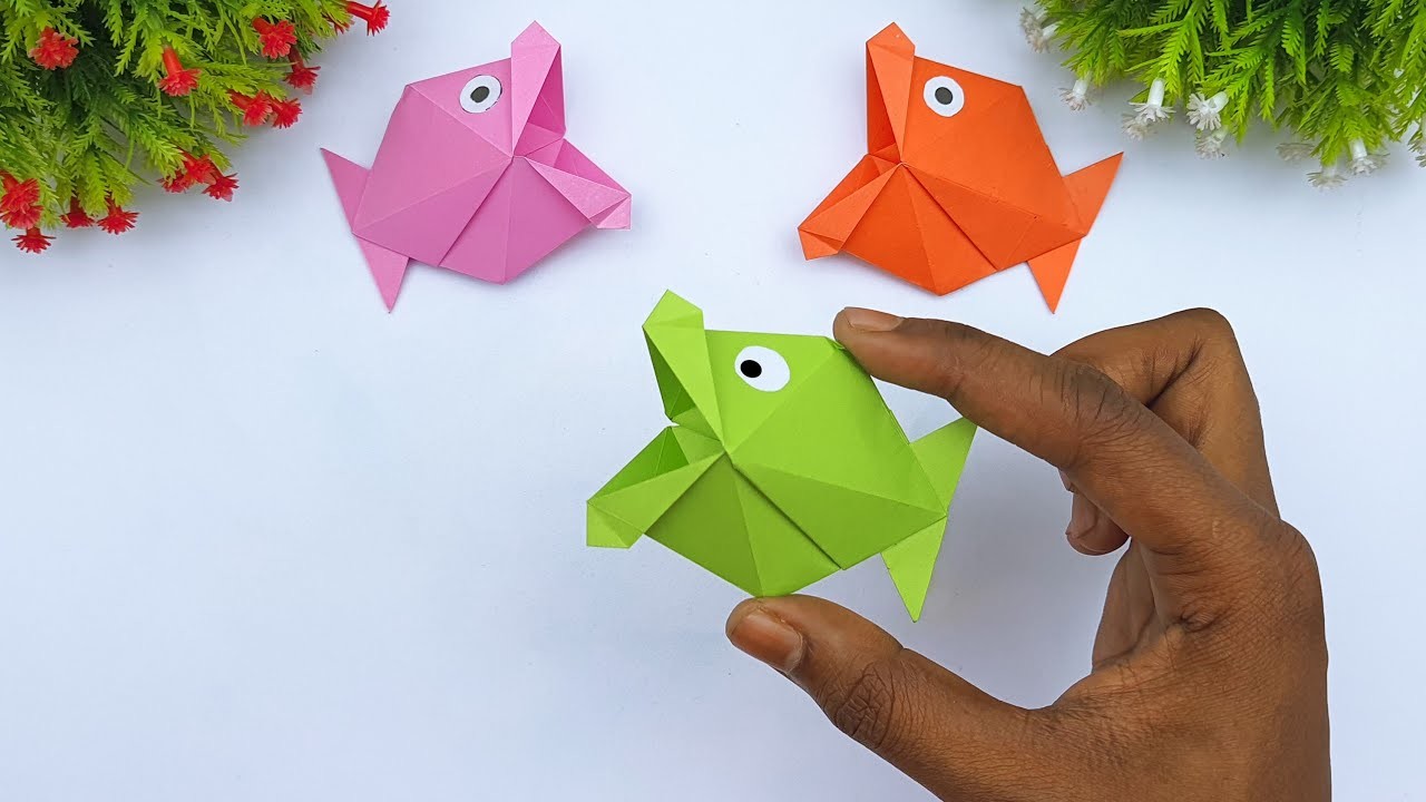 How To Make 3D Paper Fish | DIY Moving Paper Toy Fish | Handmade Origami Fish Easy Instructions