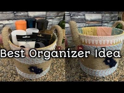 How to make a Beautiful Organizer.Best reuse of an old paint bucket