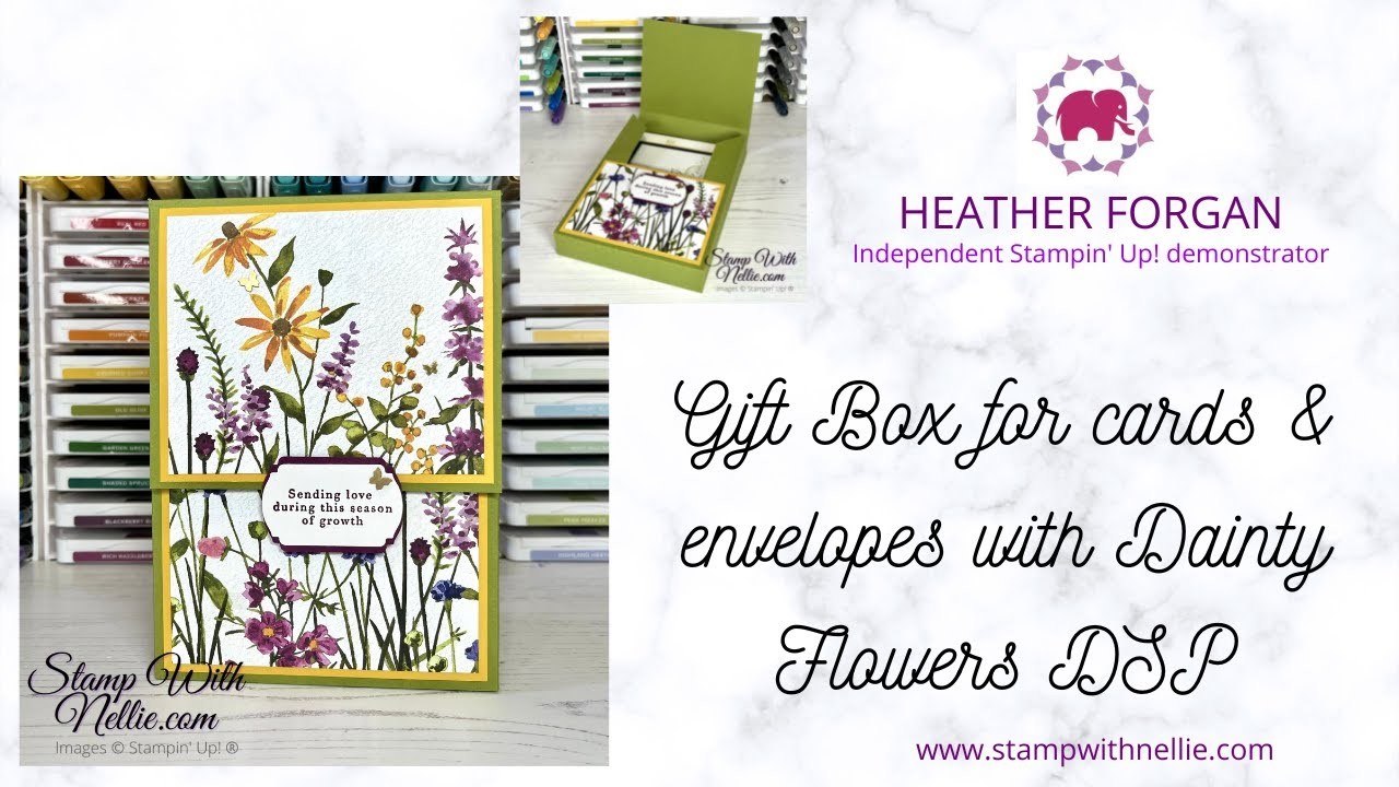 How to make a gift box for cards & C6 envelopes with Dainty Flowers DSP