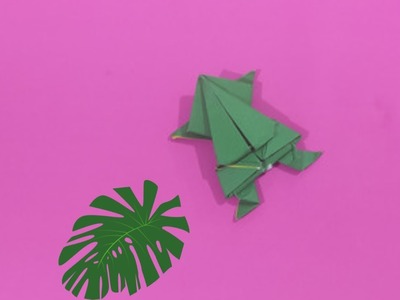 How to make a paper jumping frog.easy origami