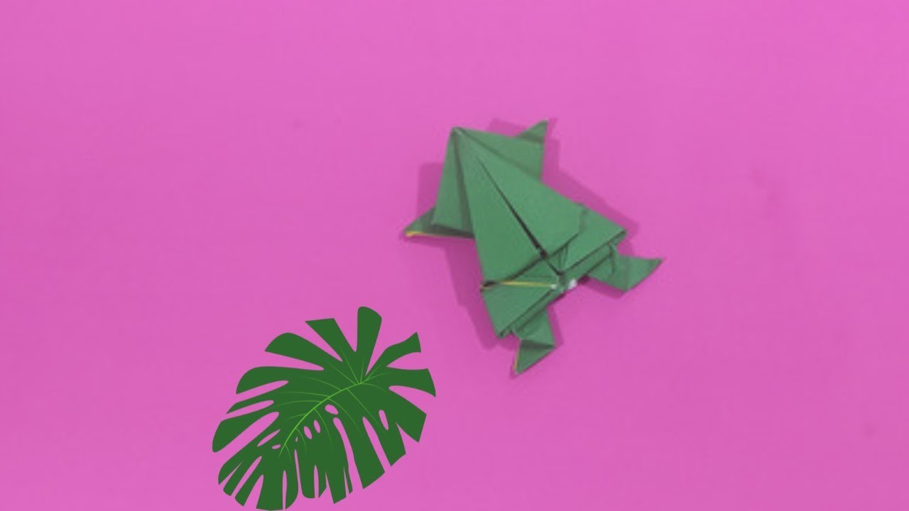 How to make a paper jumping frog.easy origami