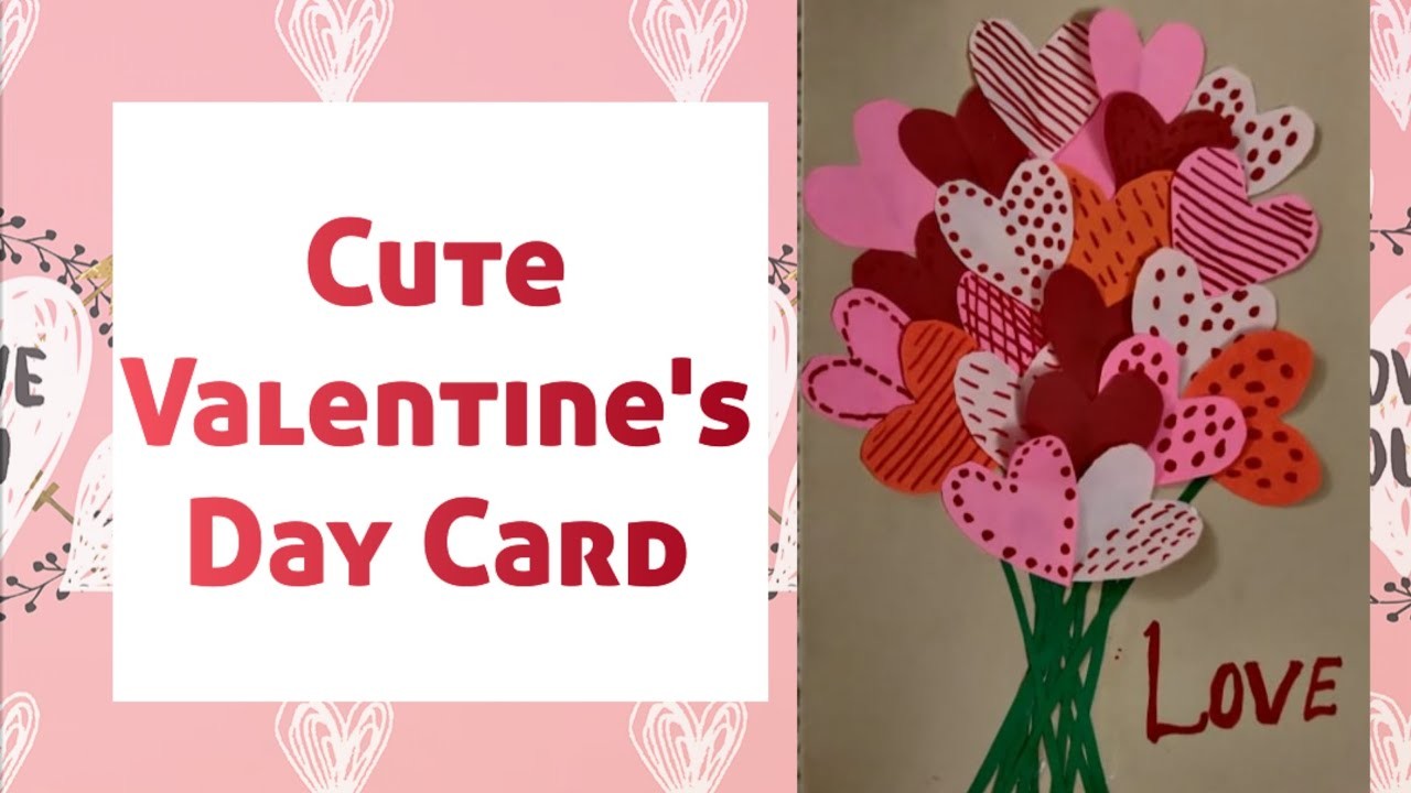 How to make a simple and cute Valentine's day card? #art #craft #papercraft #crafts #diy #love