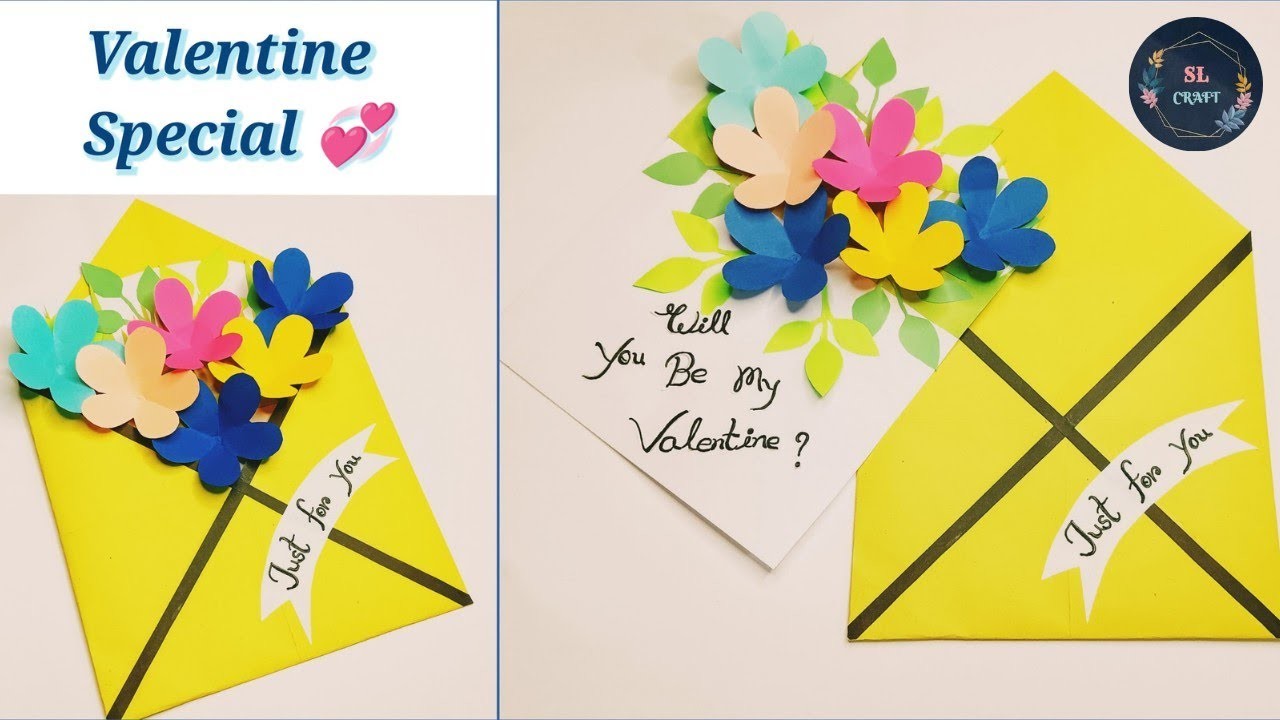 How to make Envelope Surprise Valentine Card || Handmade Valentine Card || Valentine Card Ideas