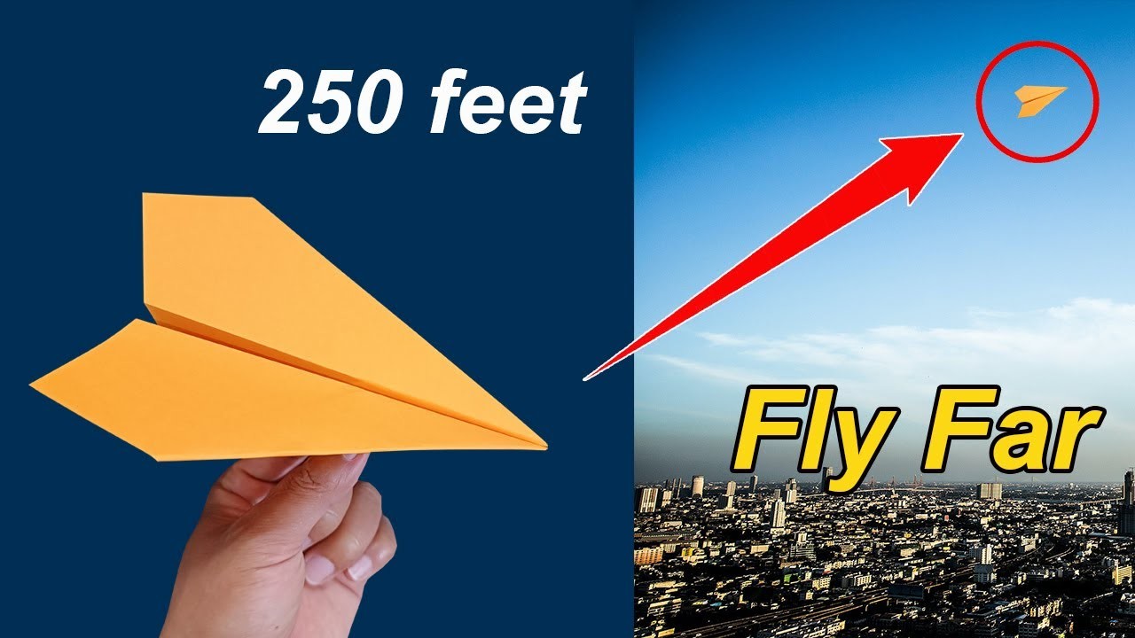 How To Make Paper Plane That Fly Long Time - Over 250 Feet! | @paperplaneschannel1111