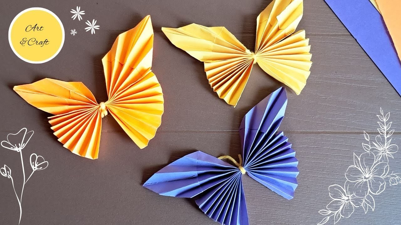 How to make Paper Butterfly.Paper Butterfly making at home.Easy Origami