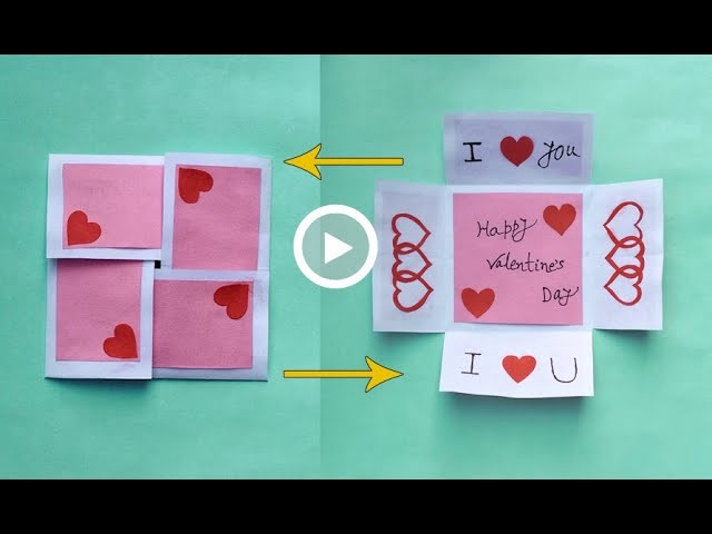 How to make valentine's day card | Handmade valentine's day card