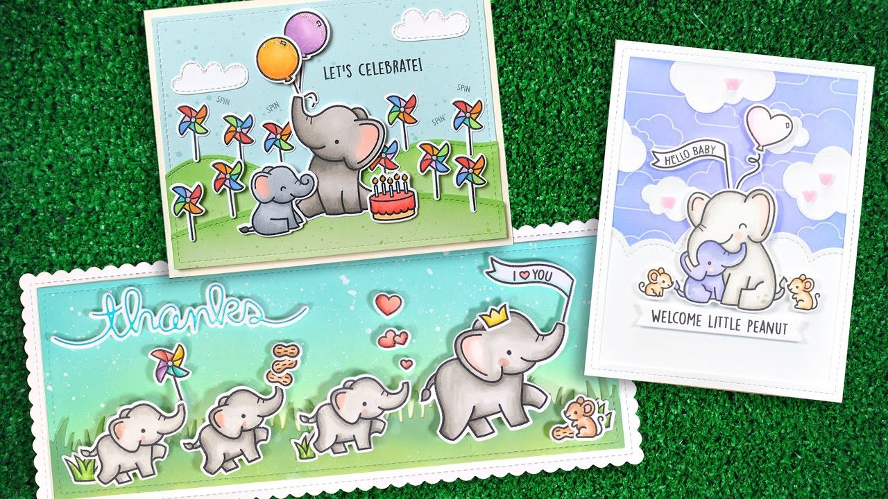 Intro to Elephant Parade & Elephant Parade Add-On + 3 cards from start to finish