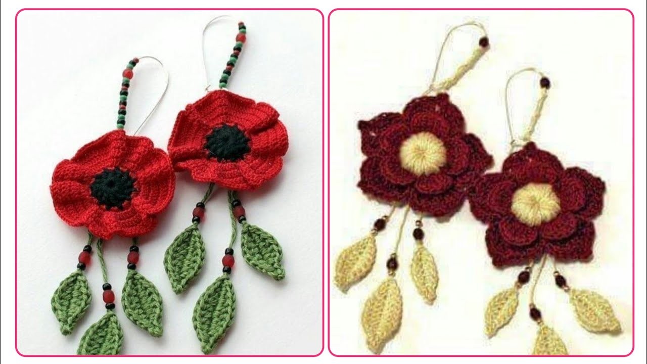 Latest style crochet earrings collection | very unique and beautiful crochet earrings designs |
