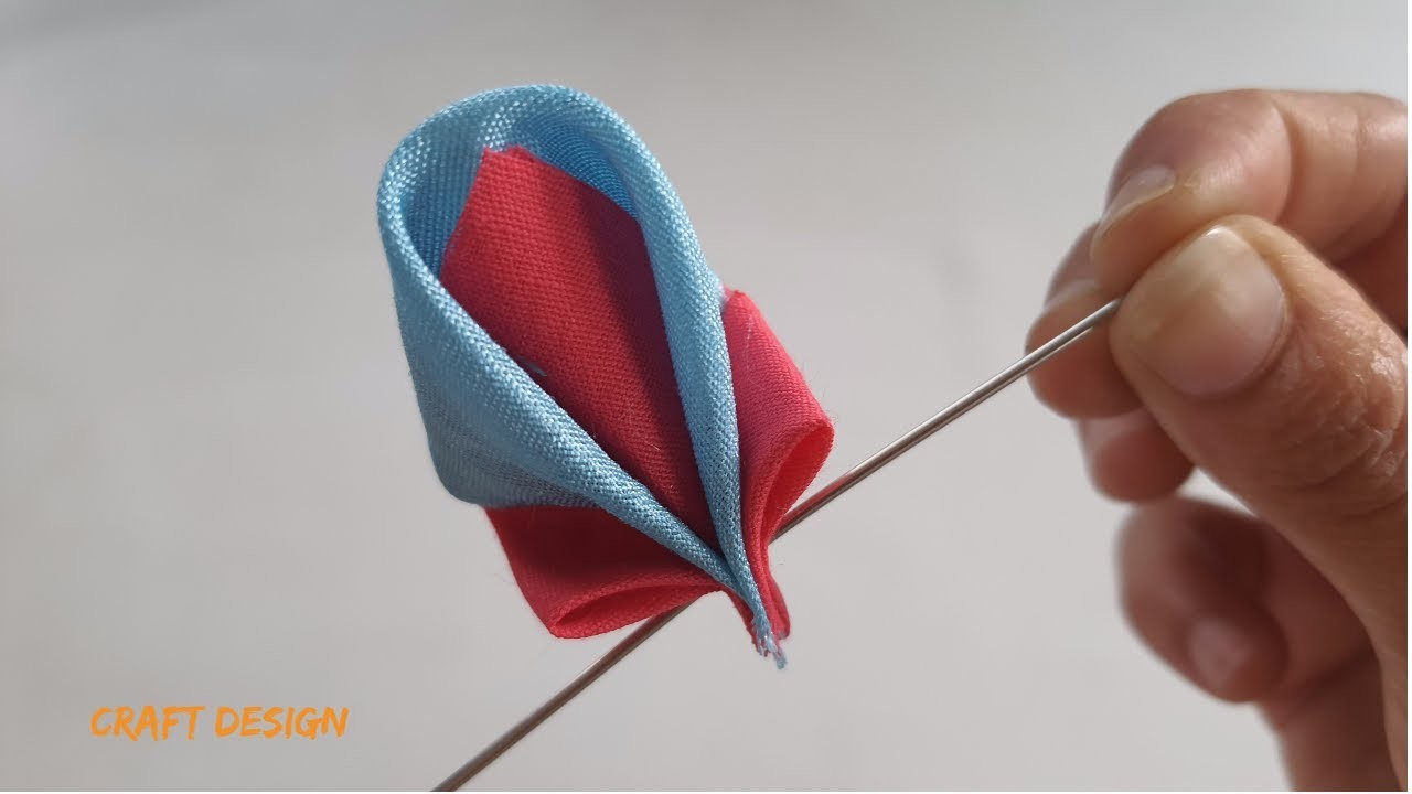Lovelly!!!???????? Fabric Flower making | Easy Sewing Hack | Hand Embroidery Flower