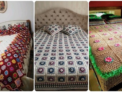 Most beautiful and Fabulous crochet pattern bedsheet new designs.Handmade crochet bedsheet designs
