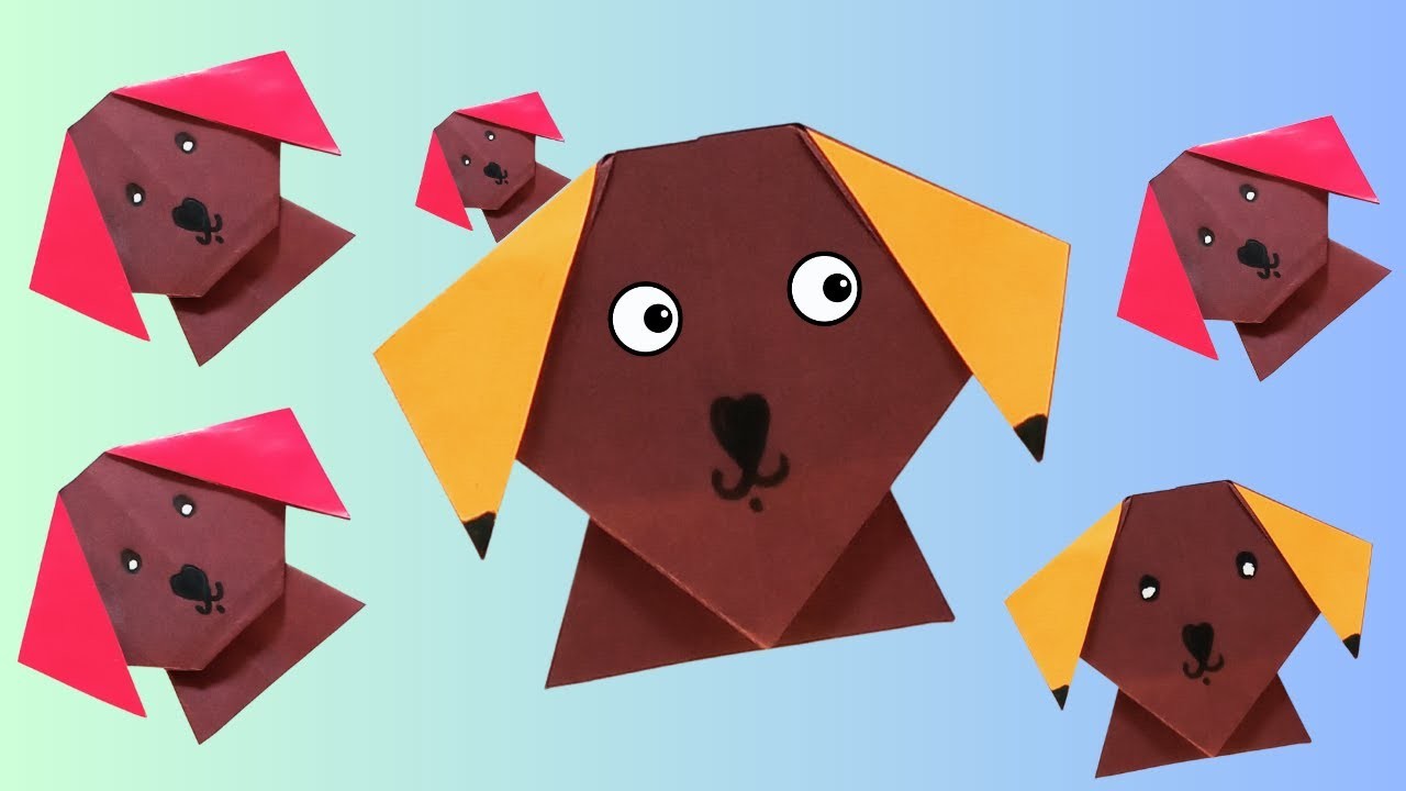 Origami DOG easy | DIY paper crafts Origami DOG face | crafty paper