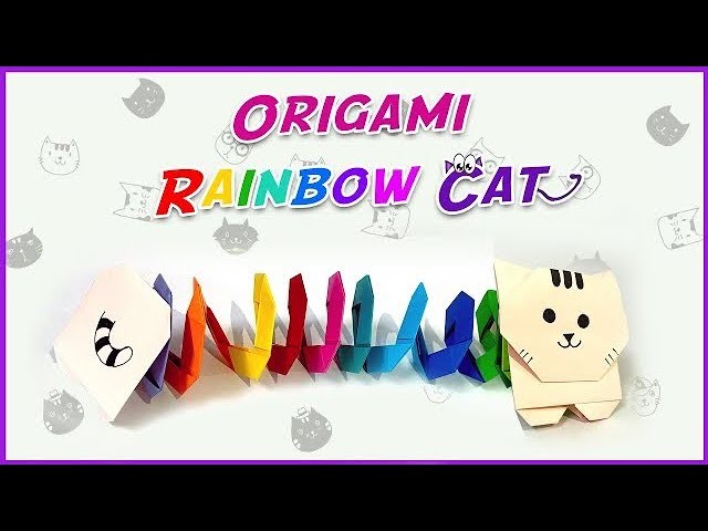 Origami Rainbow Cat