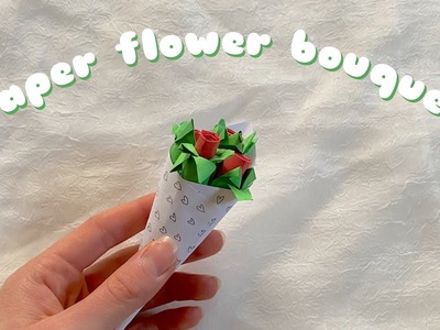 Paper flower bouquet DIY | paper flower DIY | Gift DIY | Aesthetic, Pinterest inspired | How to