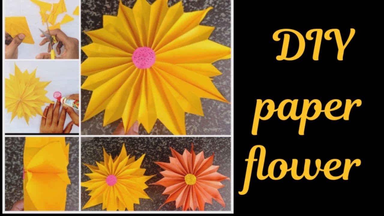 Paper Flower Making | Flower Making | DIY | Origami Flower | paper flowers craft | easy at home
