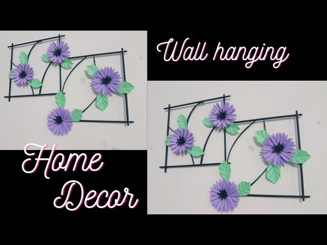 Paper flower wall hanging | wall hanging craft ideas | How to make flower wall hanging#wallhanging
