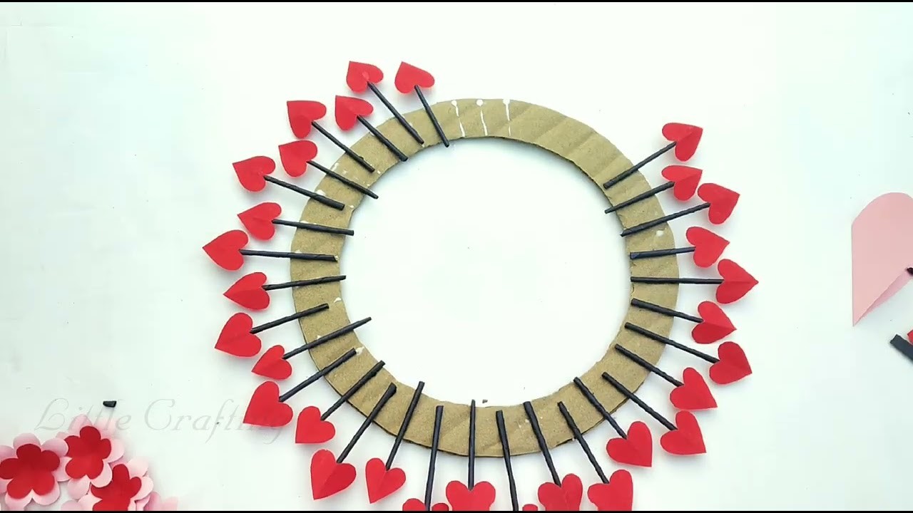 10 Quick Easy Paper Wall Hanging Ideas / Heart Flower Wall decor