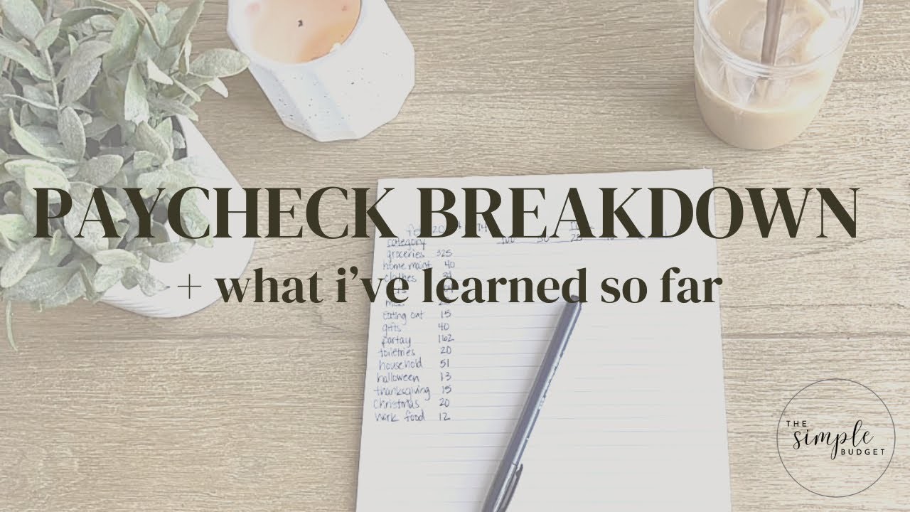 Paycheck breakdown | zero based budget | what i’ve learned so far