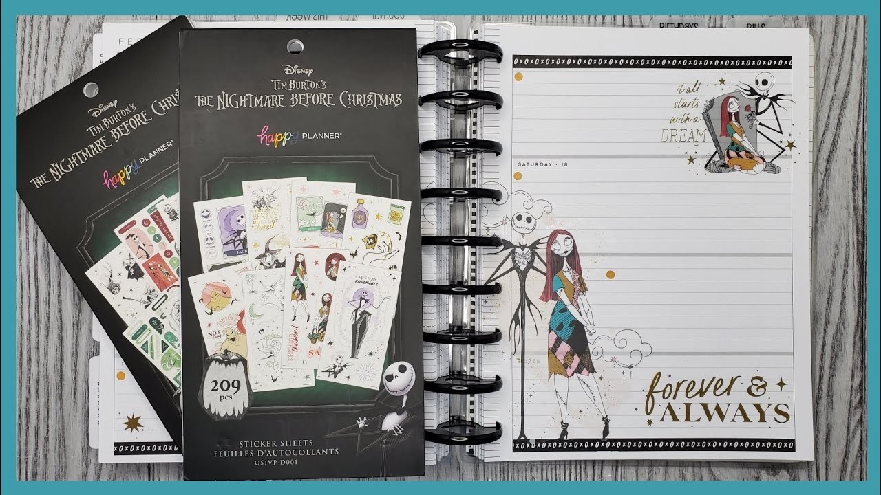 Plan With Me | Nightmare Before Christmas: Jack & Sally | Classic Horizontal Happy Planner