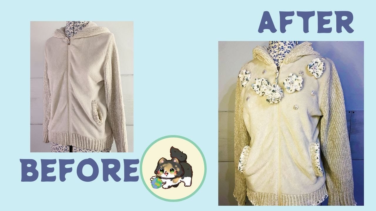 Refashion of an Old Sweater with Crochet
