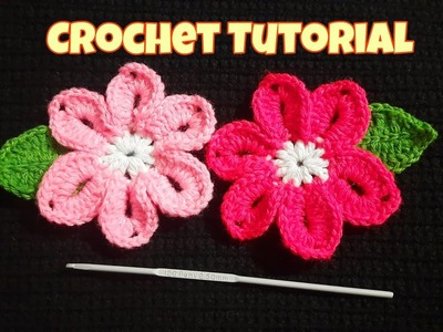 Simple woolen Flower Tutorial for crochet| woolen Flower #corchet #woolen