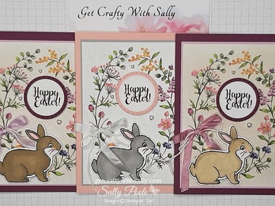 Stampin' Up! Easter Bunny Card with Dainty Flowers DSP