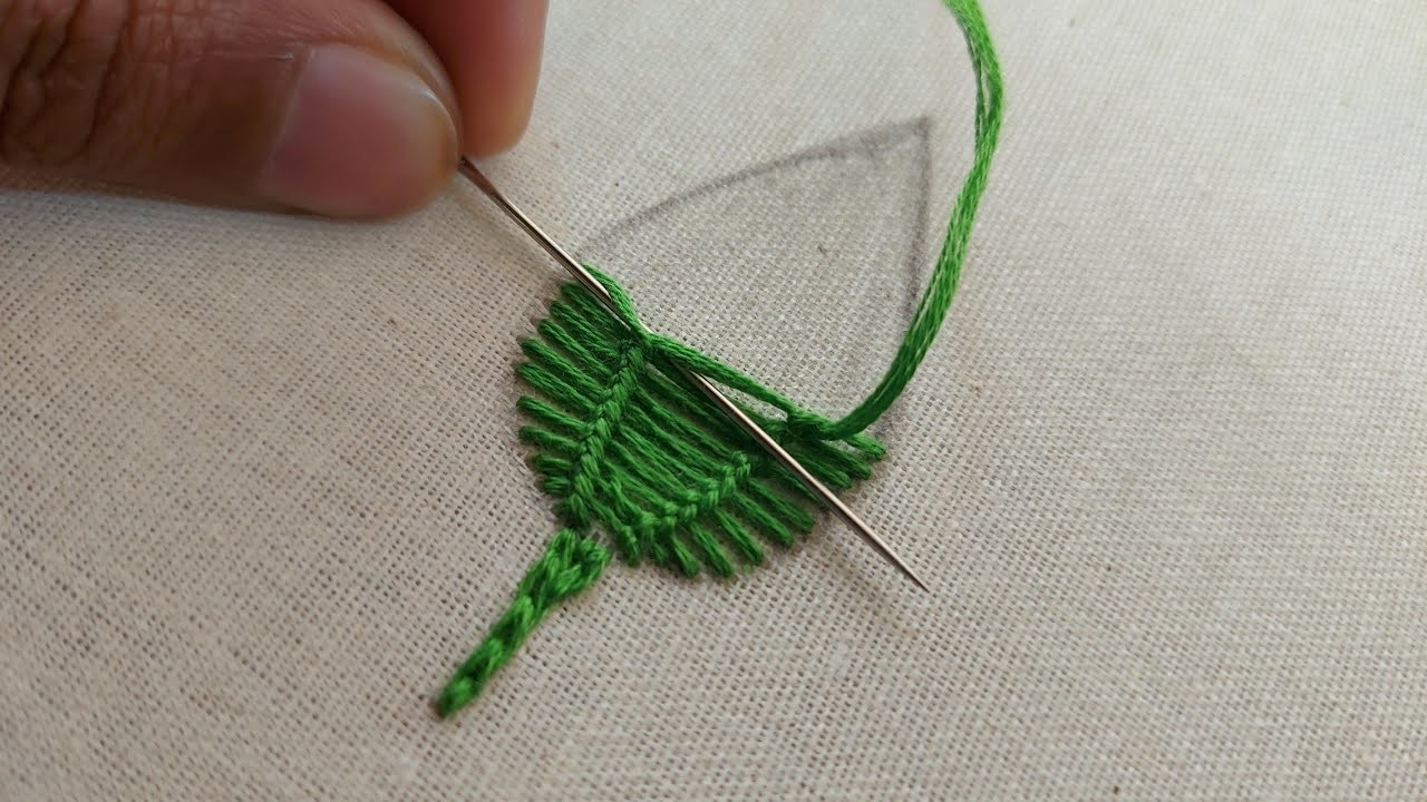 Stunning leaf hand embroidery|latest leaf hand embroidery design|kadhai design