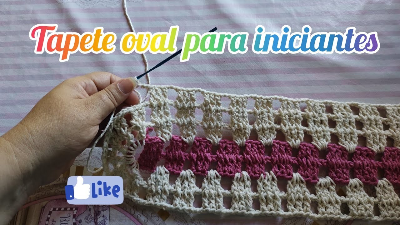 Tapete oval para iniciantes.Oval rug for beginners. Part 1