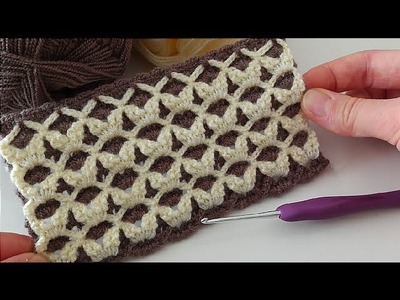 The MOST BEAUTİFUL and UNIQUE crochet pattern you've Ever seen!???? EASY crochet for blanket