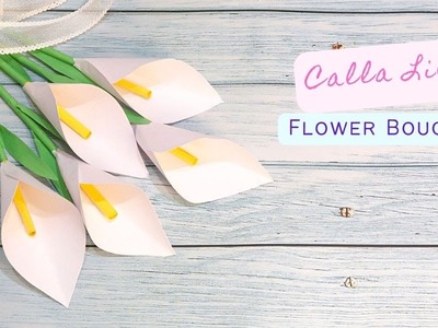The power of being in the present moment ✨【Making a Calla Lily paper flower bouquet】