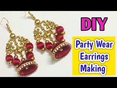 Thread earrings making new model | silk thread earrings | earrings | jewelry making