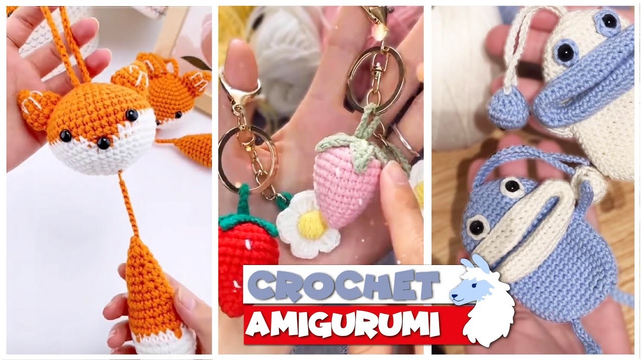 TikTok Crochet  Amigurumi KEYCHAIN IDEAS Compilation 156 | @blu_llama