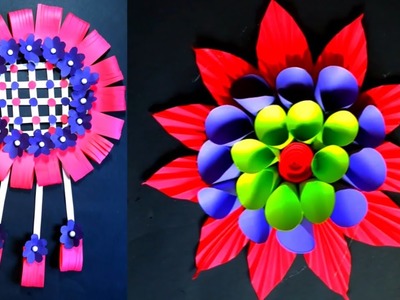 Unique Paper Flower Wall Hanging. Paper craft ForHome Decoration.DIY Wall Decor.EasyPaper Wall mate