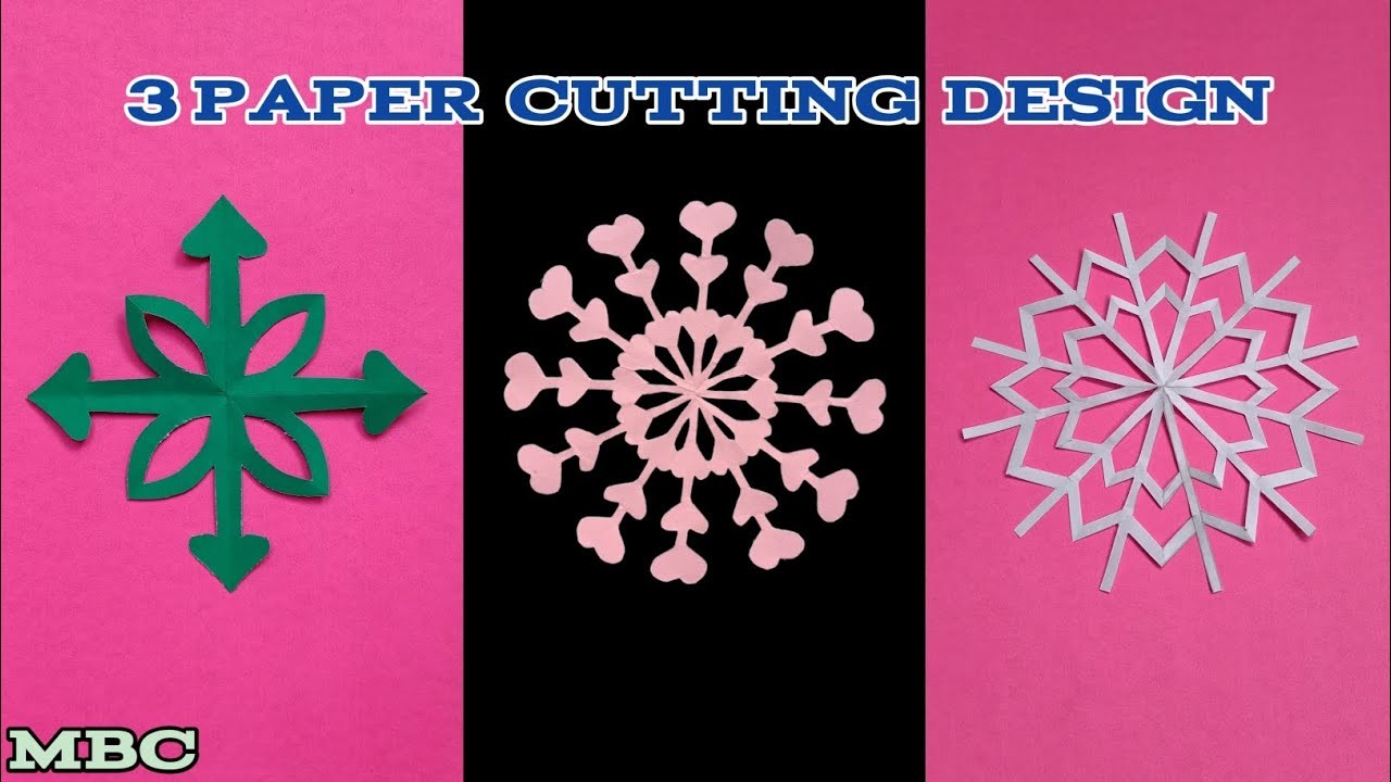 3 Easy Paper Cutting Design Ideas | Home Decoration Craft Ideas By Mix Box Craft